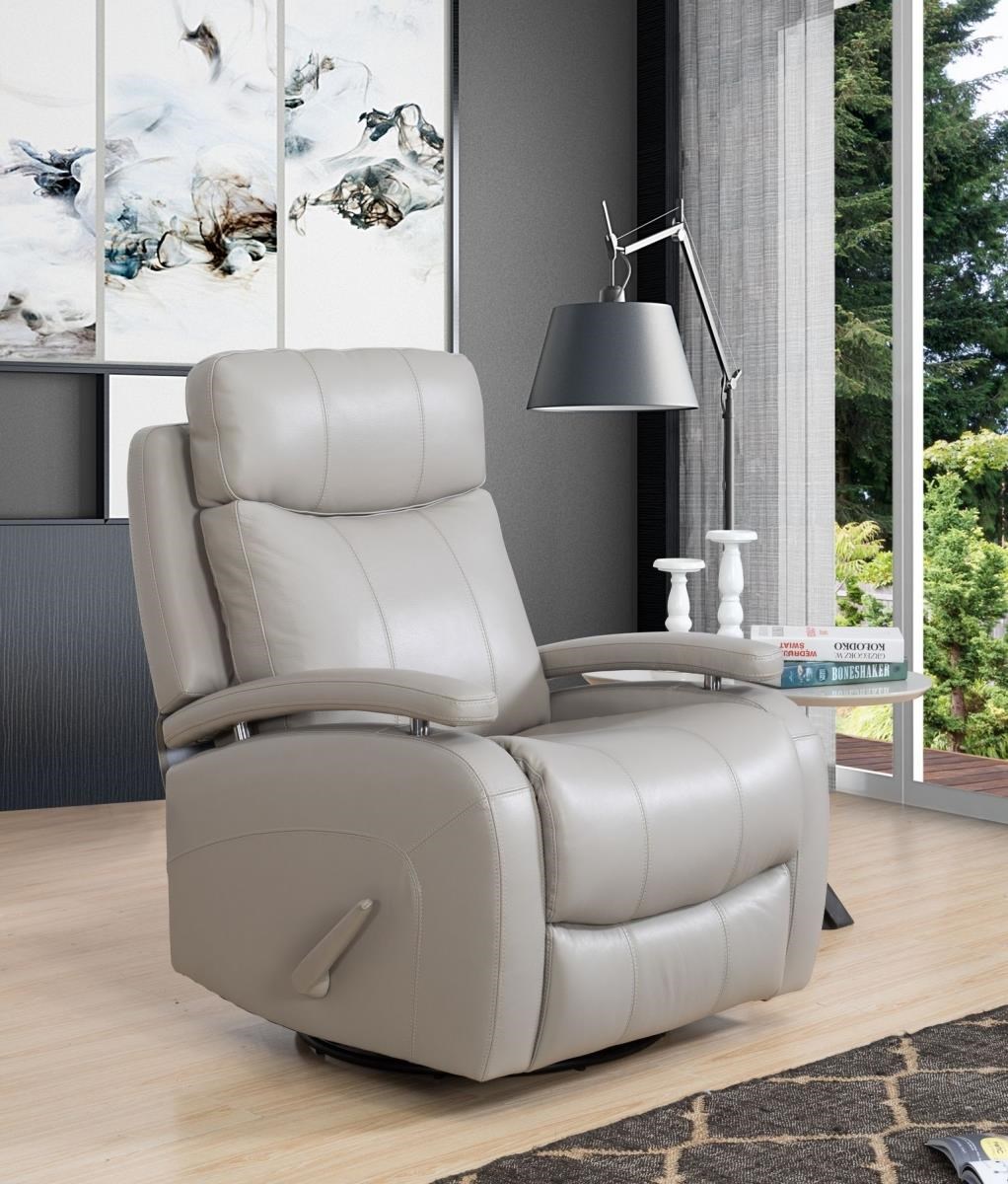 Barcalounger fallon gray swivel glider recliner hot sale